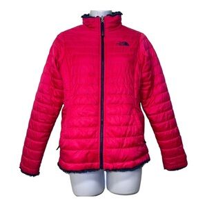 The North Face MossBud swirl reversible puffer Jacket Atomic Pink Girls‎ L14-16